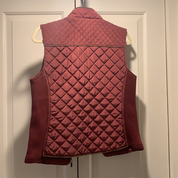 Maroon with Brown & Gold Accents Vest - Picture 4 of 4
